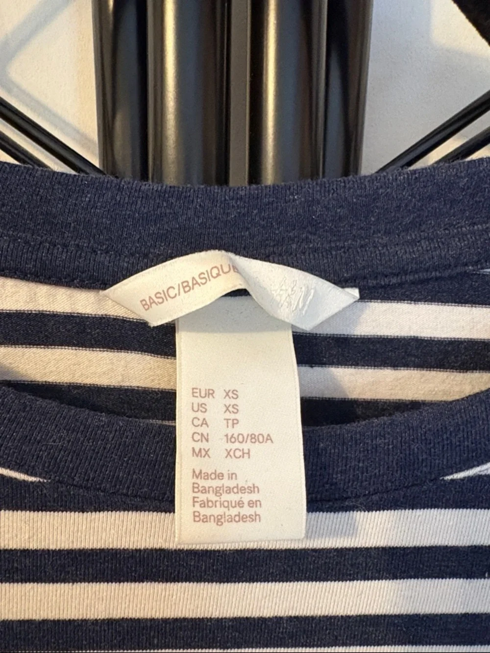 H&M Navy and White Striped Mini Dress
